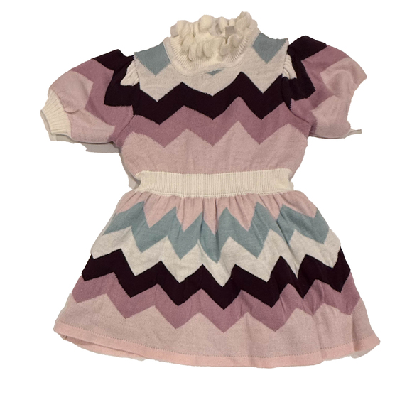 Janie and Jack Girls Purple | Blue | Ivory Sweater Dress size: 4T - Picture 1 of 1